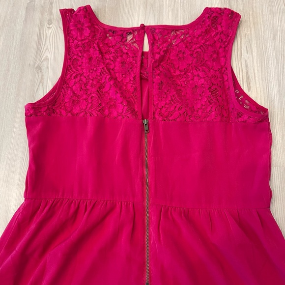 American Eagle Pink Sleeveless Dress with Lace Detail - Picture 5 of 7